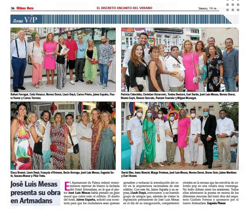 Arte Visión en la inauguración de la galería de arte en los interiores del hotel Art Armadans